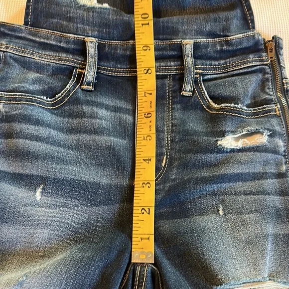 American Eagle Outfitters Super Stretch X Jegging Overall Distressed Size 2 - Picture 13 of 16